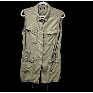 Women's Buffalo David Bitton Cargo Vest, Sleeveless, Size Medium, 100% Lyocell